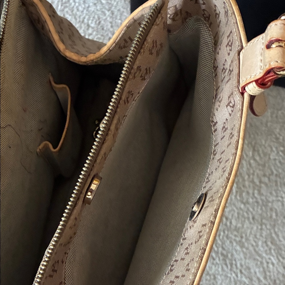 Dooney & Bourke Tan Monogram Shoulder Bag - Picture 7 of 8